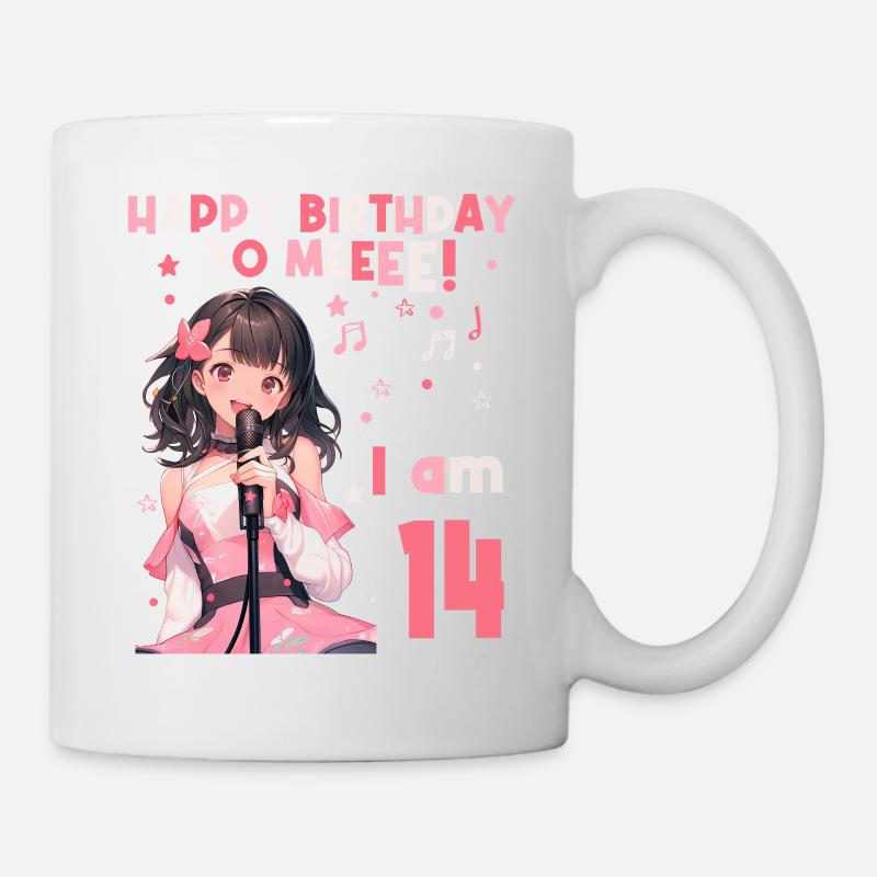 Anime Mandga K-Pop KPop Mädchen 14. Geburtstag - Tasse - Weiß
