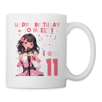 Anime Mandga K-Pop KPop Girl 11th Birthday - Mug - white - Right