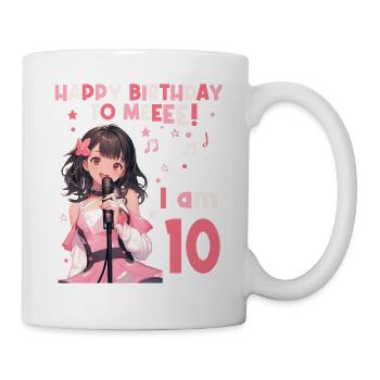 Anime Mandga K-Pop KPop Girl 10th Birthday - Mug - white - Right