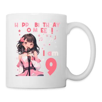 Anime Mandga K-Pop KPop Girl 9th Birthday - Mug - white - Right