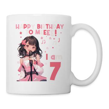 Anime Mandga K-Pop KPop Girl 7th Birthday - Mug - white - Right