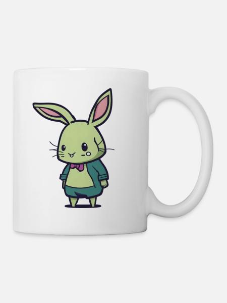 Green Bunny - Tasse - Weiß