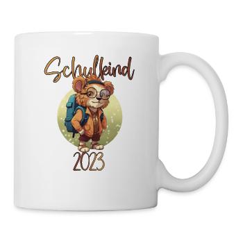 Schulkind 2023 Löwe - Tasse - Weiß - Rechts