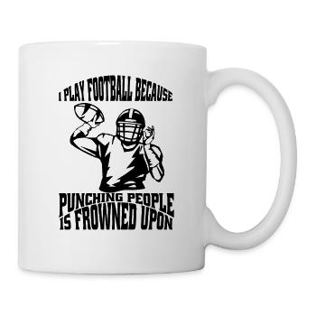 Footballtrainer Footballspieler American Football - Tasse - Weiß - Rechts