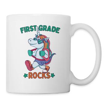 Hello 1st Grade - Hello First Grade Rocks - Tasse - Weiß - Rechts