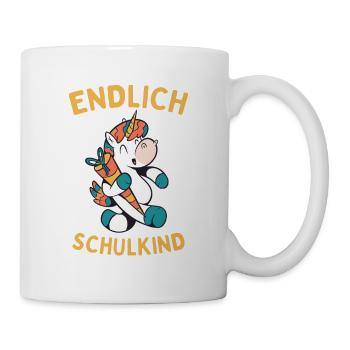 Endlich Schulkind - Tasse - Weiß - Rechts