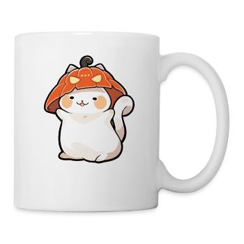 Chat Happy Halloween Costume de Citrouille - Mug blanc - blanc - Droite
