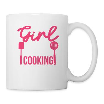 Juste une fille qui aime cuisiner Chef cuisinier culinaire - Mug blanc - blanc - Droite