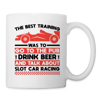 Slot Car Racing & Beer Best Training Slot Car Drag - Mug - white - Right