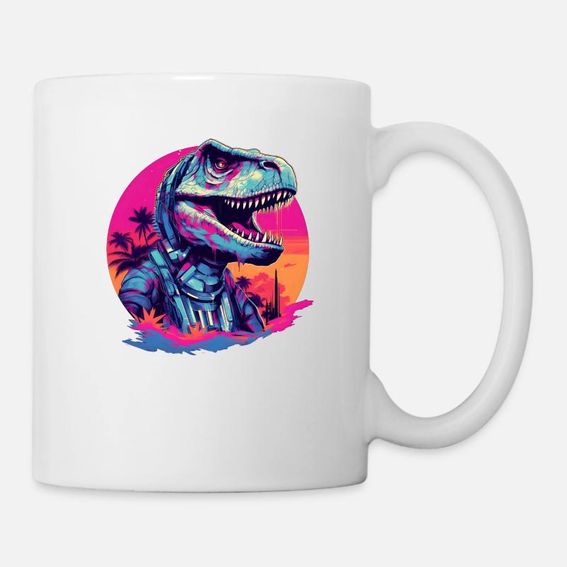 Futuristic T-Rex - Mug - white