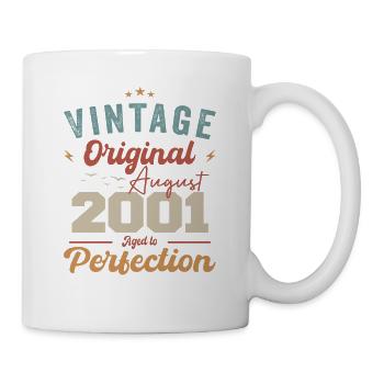 Août 2001 Vintage Vintage Birthday Retro - Mug blanc - blanc - Droite