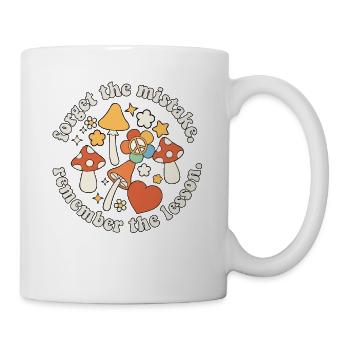 Peace Sign Teacher Quote Forget the Mistake - Tasse - Weiß - Rechts