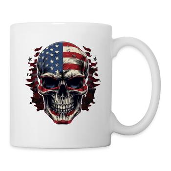 Skull USA - America Skull - Mug - white - Right