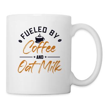Fueled by Coffee and Oat Milk Vegan Vegans - Mug - white - Right