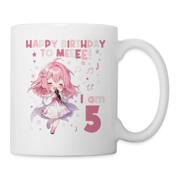 Anime Mandga K-Pop KPop Girl 5th Birthday - Mug - white - Right