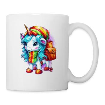 Lustiges Einhorn-Weihnachtsdesign für Frauen - Tasse - Weiß - Rechts