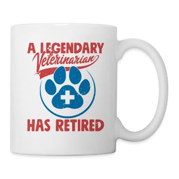 A Legendary Veterinarian Has Retired Vet Tech Doct - Mug - white - Right