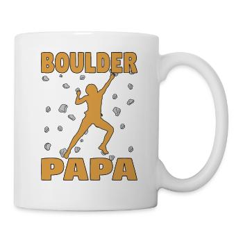 Bouldern Papa Boulder Dad Boulderer Vatertag - Tasse - Weiß - Rechts