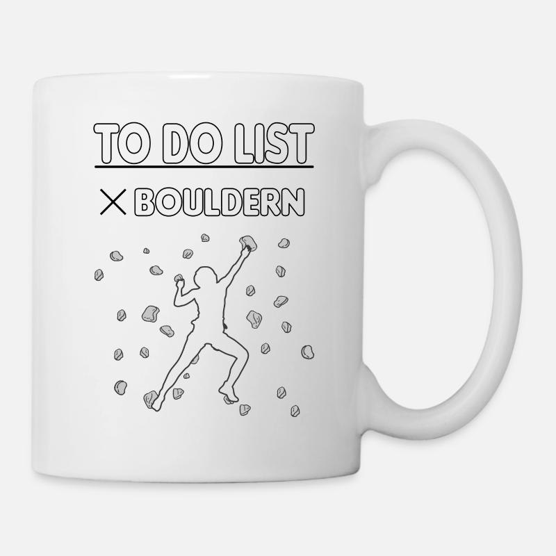 Bouldern Boulder Klettern Boulderer Bouldering - Tasse - Weiß