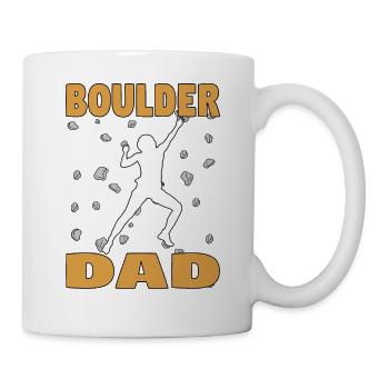 Bouldering Papa Boulder Dad Boulderer Father's Day - Mug - white - Right