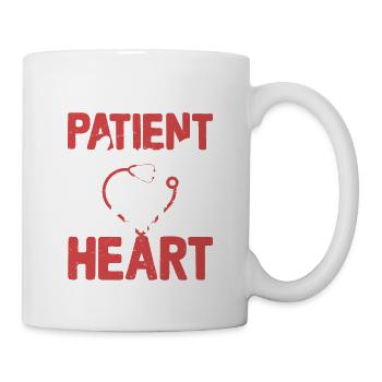 Chaque patient laisse une empreinte de patte dans mon ventre de cœur - Mug blanc - blanc - Droite