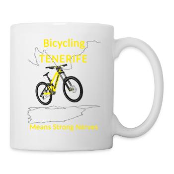 Mountain biking Cycling Tenerife Strong nerves - Mug - white - Right