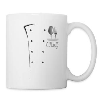 Chef Uniform Jacket Faux Funny Chef Chef - Mug - white - Right