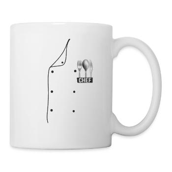 Chefkoch Uniform Jacke Faux Funny Koch Chefkoch - Tasse - Weiß - Rechts