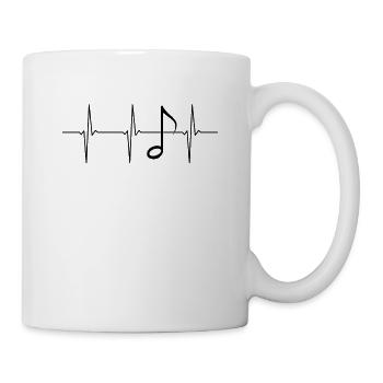 Remarque ECG Heartbeat Musician - Mug blanc - blanc - Droite