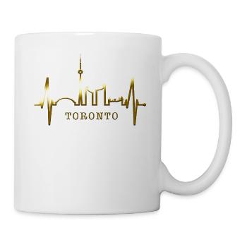 Toronto Skyline Herzschlag Kanadier I Love Kanada - Tasse - Weiß - Rechts