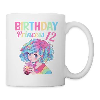Anime Mandga Boba Bubble Tea 12. Geburtstag - Tasse - Weiß - Rechts