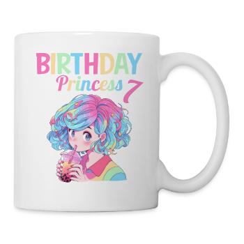 Anime Mandga Boba Bubble Tea 7ème anniversaire - Mug blanc - blanc - Droite