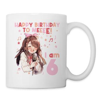 Anime Mandga K-Pop KPop Girl 6th Birthday - Mug - white - Right