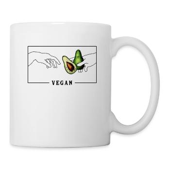Michelangelo Kreation von Adam Vegan Vegans - Tasse - Weiß - Rechts