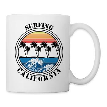 Surfing Surfboard Surfer Wassersport - Tasse - Weiß - Rechts