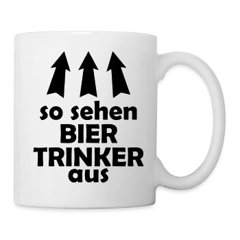 Bier Gerstensaft Alkohol Party - Tasse - Weiß - Rechts