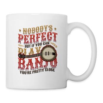 Perfect banjo player, love to play banjo - Mug - white - Right