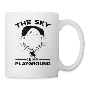 Le ciel est mon terrain de jeu - Drôle de parapente motorisé - Mug blanc - blanc - Droite