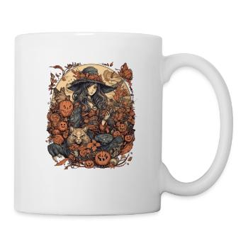 Bad Pumpkin Böser Kürbis Halloween Nostalgie - Tasse - Weiß - Rechts