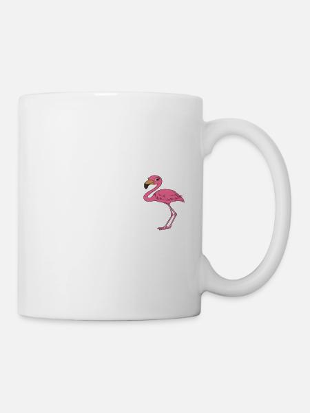 Lustiger Flamingo - Tasse - Weiß