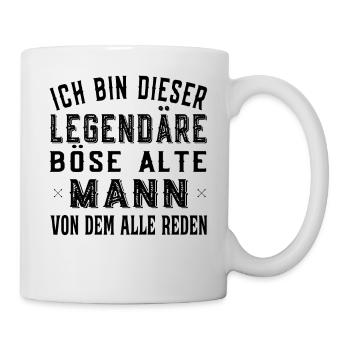 Der böse alte Mann von dem alle reden - Rentner - Tasse - Weiß - Rechts