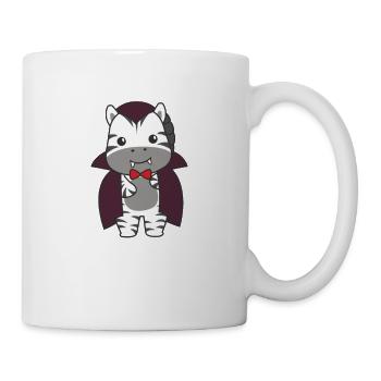 Zebra Happy Halloween Cute Vampire Costume - Mug - white - Right