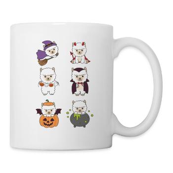Alpaca Halloween Devil Pumpkin Vampire Costume - Mug - white - Right