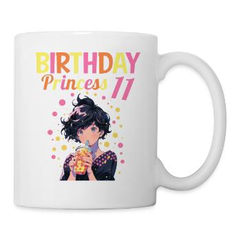 Anime Mandga Boba Bubble Tea 11. Geburtstag - Tasse - Weiß - Rechts