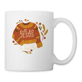 Fall for Jesus Believer Religious Christian - Tasse - Weiß - Rechts