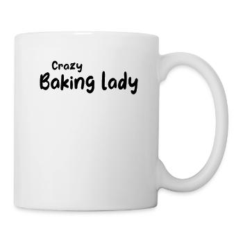 Bakery Baking Girl - Crazy Baking Lady - Mug blanc - blanc - Droite