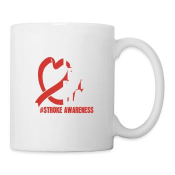 Je porte du rouge pour mon père pour tout le monde - Mug blanc - blanc - Droite