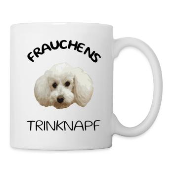 Frauchens Trinknapf mit weißem Pudel - Tasse - Weiß - Rechts