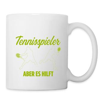 Man Muss Schon Bekloppt Sein Tennisspieler Zu Werd - Tasse - Weiß - Rechts