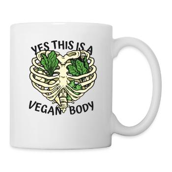 Ja, das ist ein veganer Körper auf pflanzlicher Basis Vegan - Tasse - Weiß - Rechts